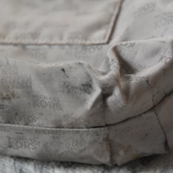 Michael KORS navy blue MEGAN Crossbody shoulder SLOUCH handbag LEATHER gold - Picture 8 of 15